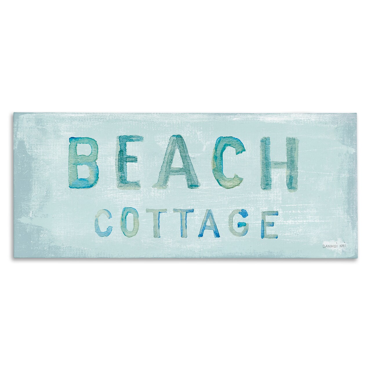 Stupell Industries Rustic Beach Cottage Watercolor Canvas Wall Art